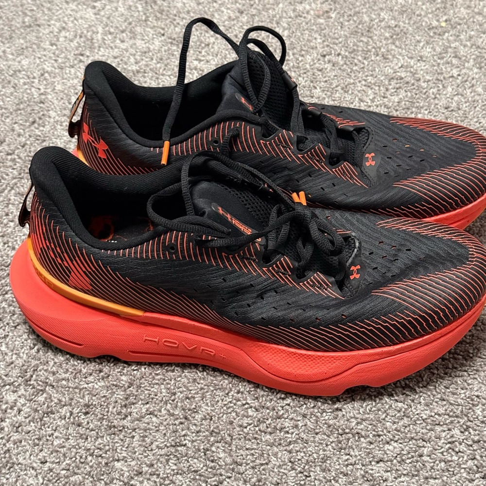 Under Armour Men's Black and Orange Athletic Shoes
